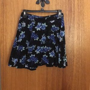 Black and blue skater skirt